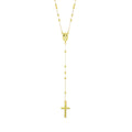 Collier Chapelet Doré avec Médaille & Croix Pendante