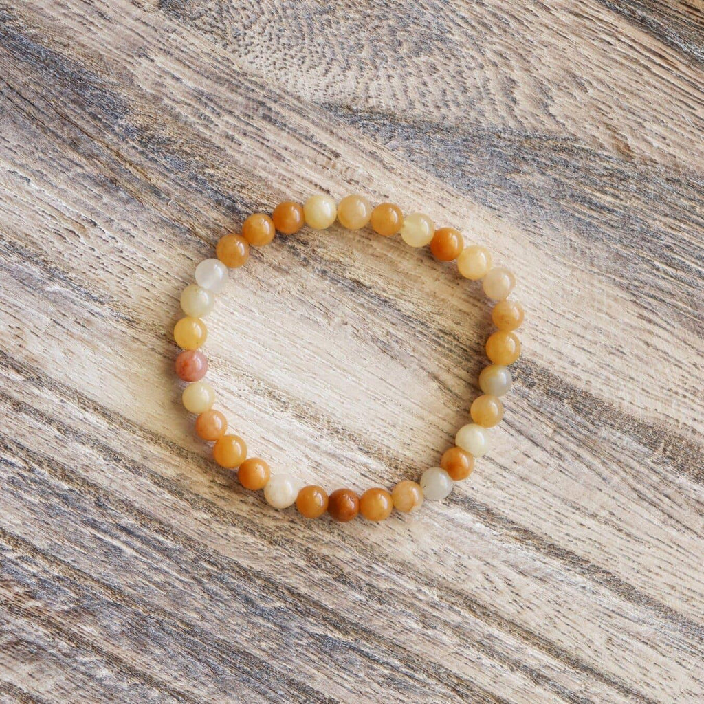 Bracelet Perles en Aventurine Jaune